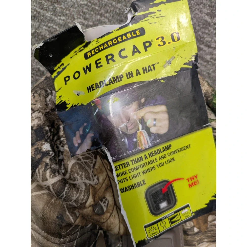 Panther Vision Powercap 3.0 Rechargeable LED Camo Hat with Headlamp One‎ Size